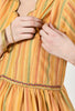 Mustard Cotton Striped Maternity & Nursing Kurta & Pant set of 2
