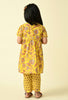 ADRA Kids Yellow Cotton Floral Kurta & Pant for Girls
