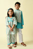 ADRA Kids Blue Cotton Striped Kurta and Pant