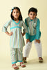 ADRA Kids Blue Cotton Striped Kurta and Pant