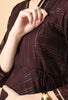 Brown Cotton Lurex Maternity & Nursing Maxi Dress
