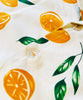 ADRA Kids Cream Rayon Orange Print Shirt with Linen Shorts Set of 2