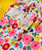 ADRA Kids Pink Rayon Floral Print Peplum Top with Pyjama Night Suit Set of 2 Pcs