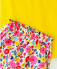 ADRA Kids Pink Rayon Floral Print Peplum Top with Pyjama Night Suit Set of 2 Pcs
