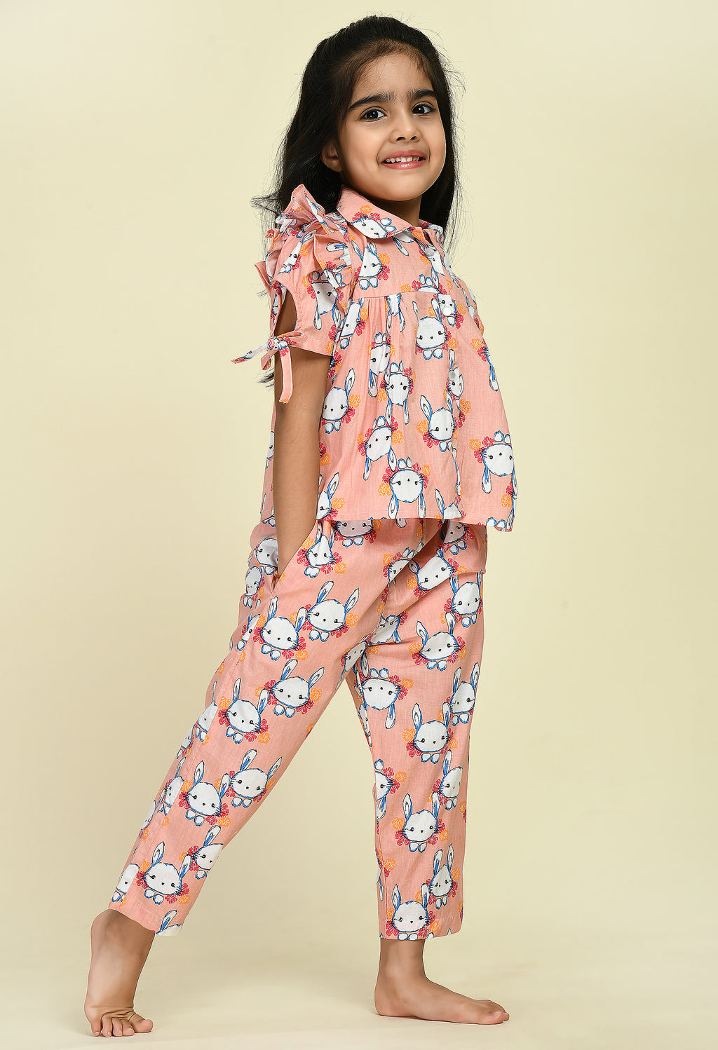 Buy Fabindia Kids Blue Cotton Printed Night Suit for Girls Clothing Online  @ Tata CLiQ