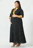 Black Ikat Print Maternity and Nursing Wrap Dress