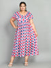 Pink Tie & Dye Print Maternity & Nursing Cape Maxi Dress