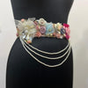 Floral Pearl Layer Baby Shower Bump Belt