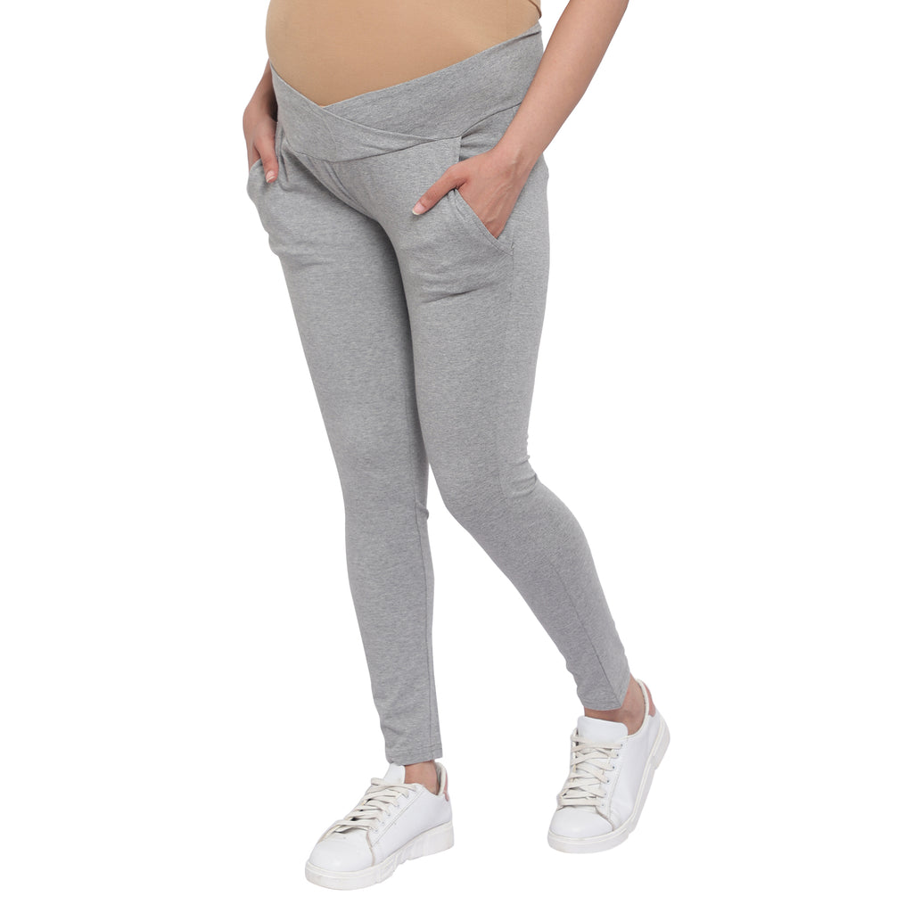 Cropped Leggings in Stretch Fabric, for Maternity - black, Maternity