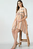 Peachie Cotton Wide Stripes Print Maternity & Nursing Tunic Dress