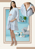 White Paisley Print Maternity & Nursing Short Dress
