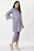 Purple Cotton Hand Block Print Maternity & Nursing Kurta set