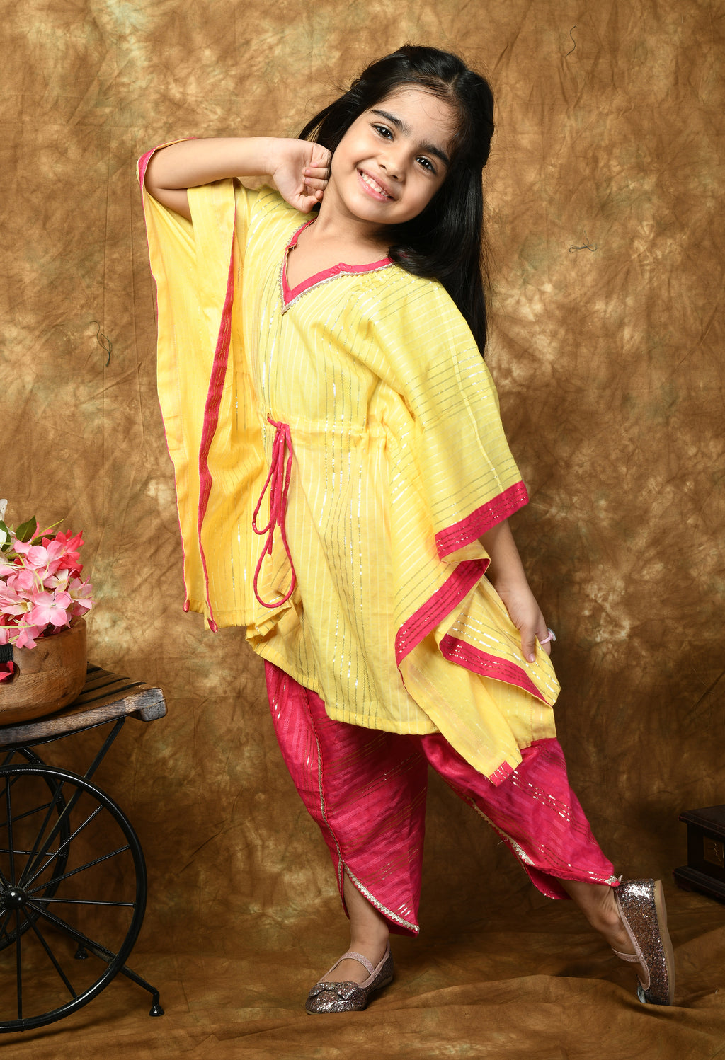Buy PAVITRA Kurta Dhoti Set for Girls Rayon Printed Kurta and Dhoti Pant Set  with Dupatta (05-06 Years) Green at Amazon.in