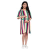 Multicolor Striped Maternity Tunic Dress