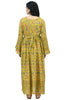 Mustard Floral Maternity & Nursing Maxi Kurta Dress