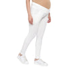 Off White Under Belly Maternity Leggings With Pockets
