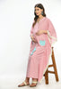 Pink Arrow Print Maternity & Nursing Kaftan With Zip