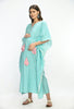 Turquoise Arrow Print Maternity & Nursing Kaftan With Zip