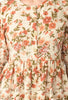 White floral Schiffli Button Down Maternity & Nursing Dress
