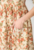 White floral Schiffli Button Down Maternity & Nursing Dress