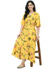 Yellow Floral Tropical Print Maternity & Nursing Dress