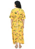 Yellow Floral Tropical Print Maternity & Nursing Dress