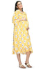 Yellow Polka Panda Print Maternity Nursing Gown